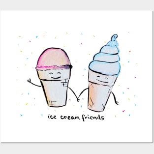 Ice Cream Friends Posters and Art